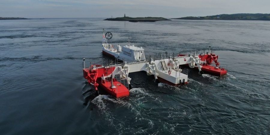 Tidal stream marine energy machinery