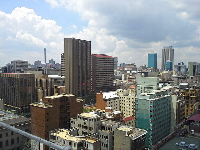 City skyline in South Africa