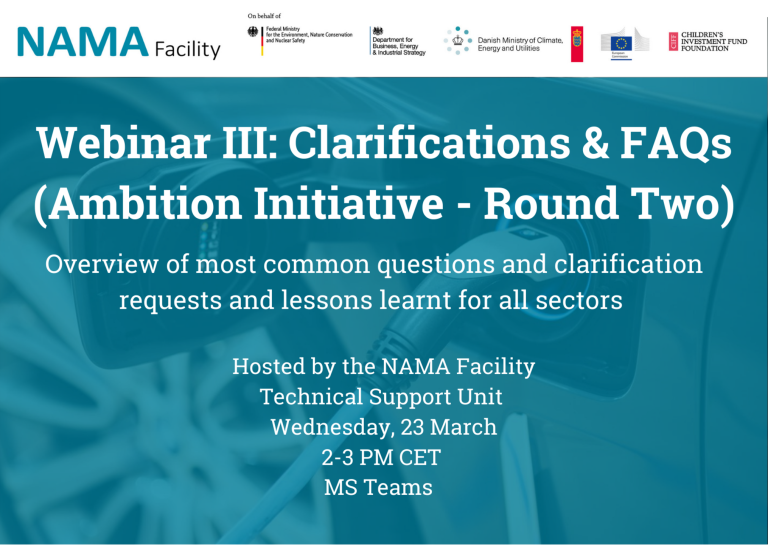 Webinar III Clarifications and FAQs Invitation Ambition Initiative Round Two